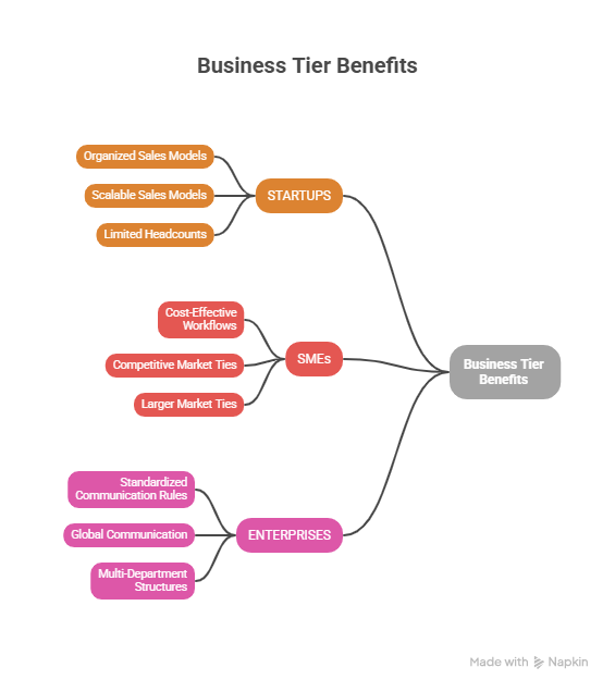 Business Tier Benefits visual selection 
